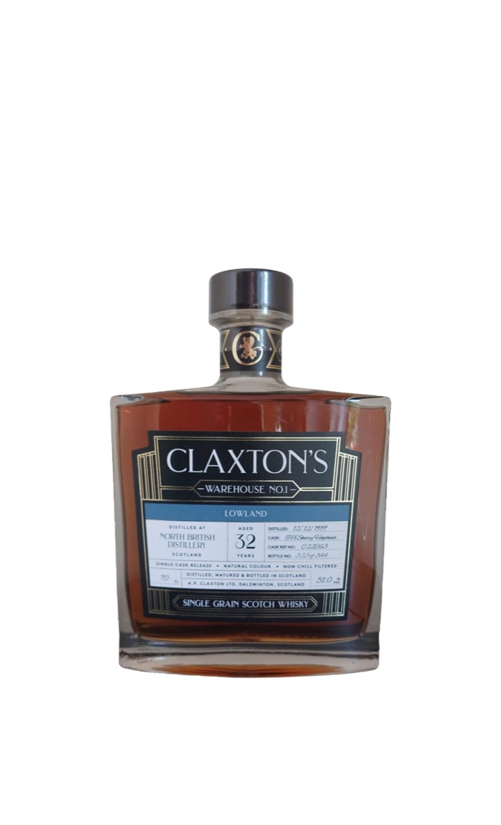 North British 1989 32yo Warehouse 1 Claxton's with presentation box